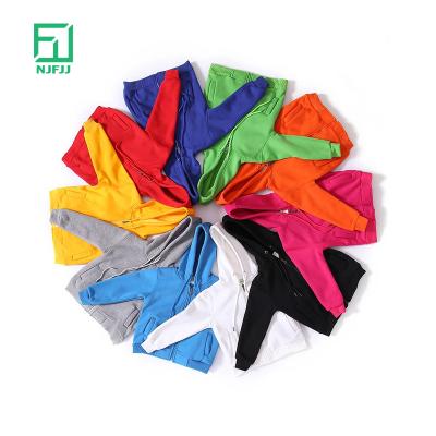 China Anti-pilling children's plain hoodies children's blank hoodies cotton hoodie custom zipper hoodie for sale