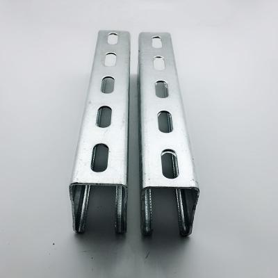 China Unistrut 41 X 41mm Hot Dip Strut C Channel Single Slotted Strut Channel Galvanized for sale