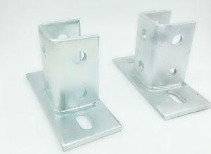 China Zinc Plated Steel Strut Channel Base / Strut Channel Accessories for 12 Gauge Strut Channel zu verkaufen