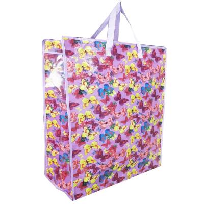 China Shopping aferica laminated pp woven package shopping bags with zip logo for sale