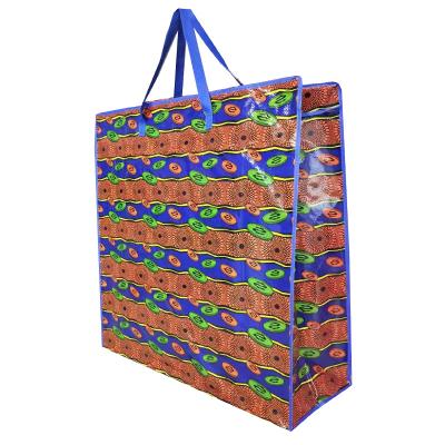 China Glossy Laminated Colored Grocery Bag Package PP Woven Shopping Bags for sale