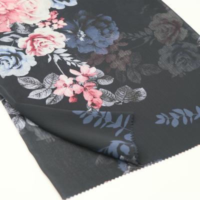 China Memory 75D 100% Polyester Custom Printed Polyester Ply Chiffon Fabric Crepe Chiffon Fabric for sale