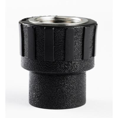 China Hot HDPE Pipe Connector HDPE Fusion Fittings 1inch 1.2inch 1.5inch Female Thread Coupling for sale