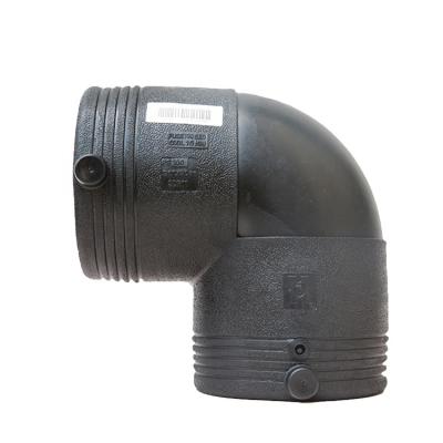 China HDPE Pipe Connector PE100 HDPE Electrofusion Fittings PE 90 Degree Elbow 160mm for sale