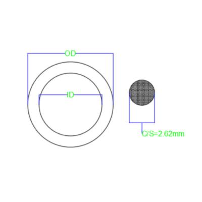 China Wire Diameter 2.62mm O Ring Seals AS568 Standard Black 70 Shore A 90 Shore A for sale