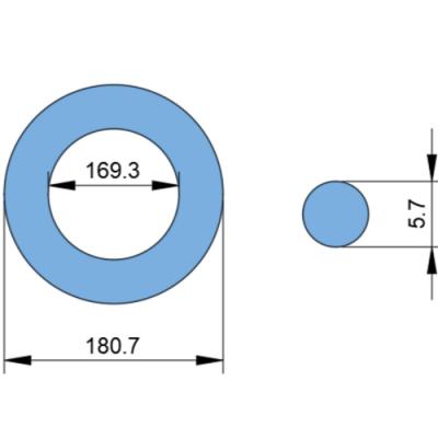 China Jis G Standard O Ring Seals G170 NBR Rubber 70 Shore A Wire Diameter 5.7mm for sale