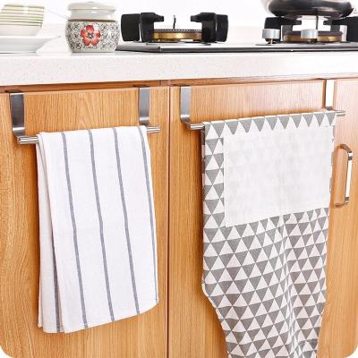 China Traditional Kitchen Over The Door And Cabinet Towel Rack Holder Bathroom For Cabinet Strong Stainless Steel Towel Rack for sale