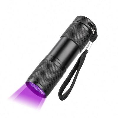 China 2022 Sports Stadiums High Quality Handheld UV Black Light 9LED Flashlight Small Fishing Nail Art Lamp Torch Inspection Light for sale