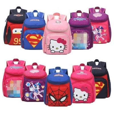 China Hot High Quality Custom Logo Cute Cartoon Printing High Capacity Nylon Plush Children School Backpack For Children for sale