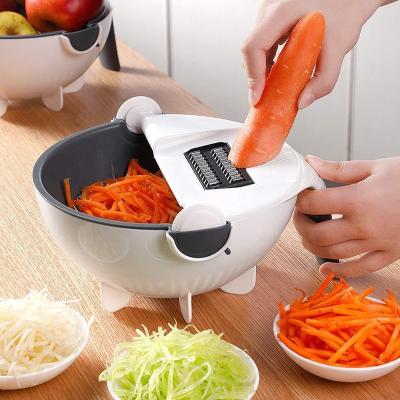 China Sustainable Cooking Kitchen Tools Peaceful Multi-Function 9 In 1 Vegetable Chopper Slicer Manual Vegetable Chopper for sale