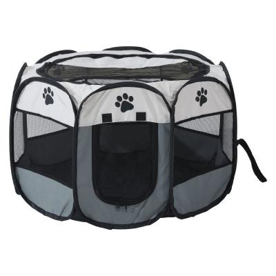 China Wholesale Windproof Cat House Outdoor Pet Tent PVC Oxford Cloth Travel GP Portable Folding Pet Tent for sale