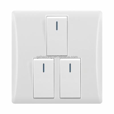 China Smart Home Automation System Wholesale Factory Outlet Low Price 3 GANG 1 WAY SWITCH Wall Switch for sale