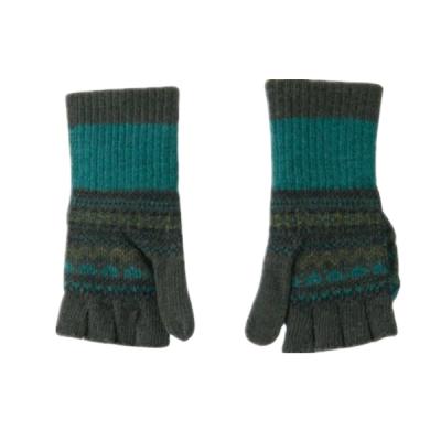 China Single Striped Dark Striped Half Pack/Full Pack Warm Knitted Mittens for sale