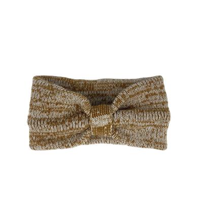 China Soft Hot Selling Hair Accessories Simple Style Acrylic Knitted Autumn Winter Warm Wide Knot Cute Bow Headband For Women Girls for sale