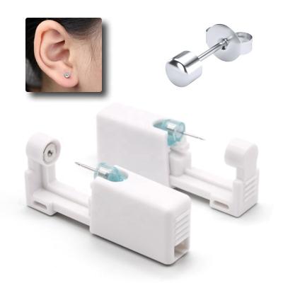 China Romantic Self Ear Piercing Gun with Smooth Surface Studs Personal Ear Piercing tool kit Painless Ear Piercer Disposable for sale