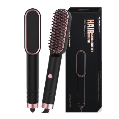 China Outdoor Tourmaline Ceramic Beard Styling Comb Straight Hair Comb Electric Hair Straightener For Women Men Barber for sale