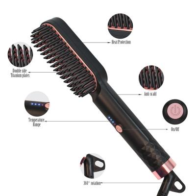 China Outdoor Factory Price 3 in 1 Portable Beard Comb Fast Beard Straightener for Men Beard Straightener Brush for sale