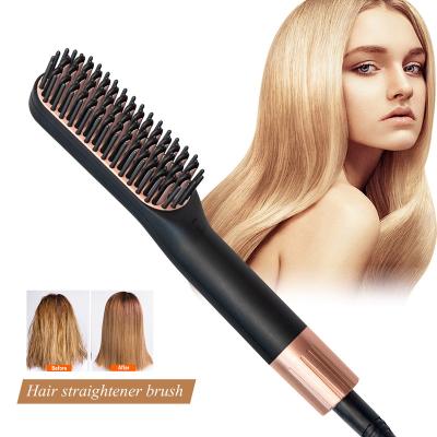 China Wholesale Outdoor Custom Hair Straightener Cordless Comb Hair Straightener Beard Straightening Brush with Ion Technology for sale