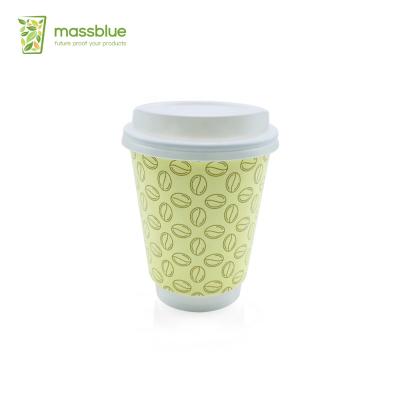 China 4oz 8oz 12oz 16oz Disposable Disposable Wall Double Printing Logo Hot Coffee Paper Cup Custom Made With Lid for sale