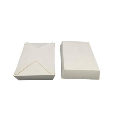 China China Wholesale Disposable Kraft Paper White Board Take Away Food Paper Box for sale