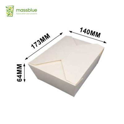 China Disposable Wholesale Biodegradable Food Packaging Boxes Disposable Paper Container Food Box for sale