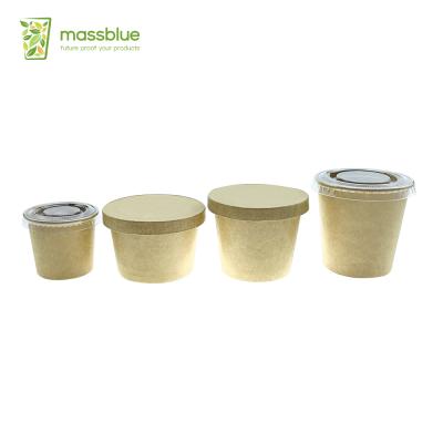 China Eco-friendly Disposable Sauce Paper Cup Disposable Party Custom Printing Paper Cups With Flat Plastic Lid for sale