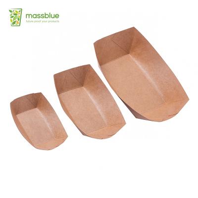 China Disposable Food Packaging Box Disposable Food Tray Paper Boat Box For Restaurants Caterers and Food Paper Trucks for sale