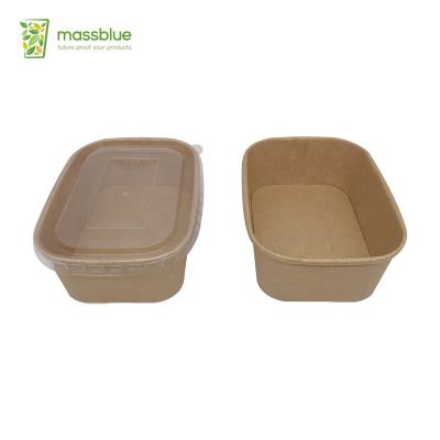 China Disposable Wholesale Eco Friendly Kraft Food Boxes Takeaway Packaging Lunch Box for sale