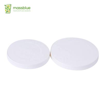 China Non Spill Factory Direct Sale Customized Biodegradable Soup Cups Cover Food Grade Compostable Disposable Paper Cup Lids for sale