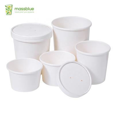 China Non Spill Eco Friendly Hot Selling Good Quality Customized Hot Printing Paper Soup Cup For Restaurant Take Away for sale