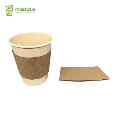 China Recycled Materials Hot Wholesale Adjustable Disposable Coffee Paper Cup Sleeve for sale