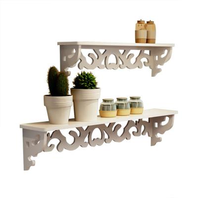 China 2 Living Room Modular Floating Shelf PVC Modern White Wall Floating Shelves for sale