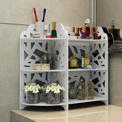 China Sustainable PVC Mini Storage Organizer Desktop Shelf Modern Design for sale