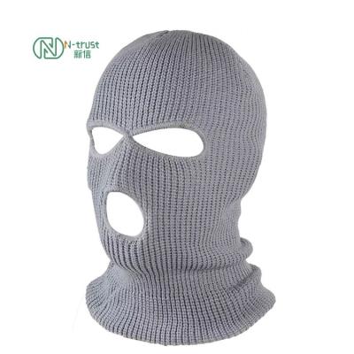 China COMMON Customized 3 Hole Outdoor Cover Ski Mask Embroidered Logo Designer Full Face Knit Hunting Viking Style Balaclava Hat for sale