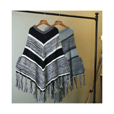 China Cheap Cost Daily Life Ladies Plain Blanket Knitted Shawl for sale