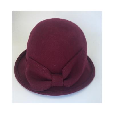 China Vintage China Luxury Women Wide Brim Fedora Wool Hats For Sale for sale