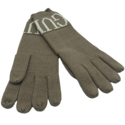 China Simple professional manufacture wool cheap custom winter twine knit gloves for sale