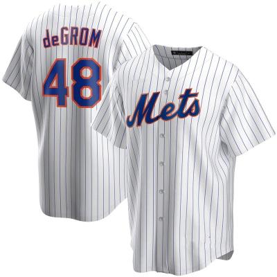 China 2023 Antibacterial Cheap Wholesale Stitched New York Met Baseball Jersey #43 Jacob DeGrom #12 Francisco Lindor Top Embroidery Hot Sale Jersey for sale