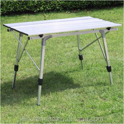 China Outdoor Table 80KG Load Outdoor Indoor BBQ Beach Camping Dining Picnic 6063 Aluminum Folding Table With Nylon Leg for sale