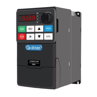 China 3 Phase Ac Asynchronism Motor M-driver 0.75kw Mini Type Frequency Inverter Single Phase 220v AC Drive for sale