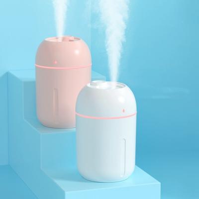 China Mini Home Office 330ml Portable Led Night Light Air Humidifier Usb Mist Maker Ultrasonic Mute Humidifiers Multifunctional for sale