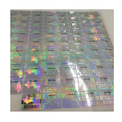 China Waterproof Hot Selling Self Adhesive Hologram Label Custom Printed Anti-Counterfeiting Stickers for sale