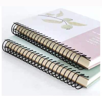 China OEM Spiral Hard Cover Home Office Daily Use Gold Color Single A5 Custom Spiral Notebook for Writing Diary Journal Drawing Planner for sale