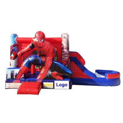 China Inflatable Outdoor Inflatable Spiderman Castle Bouncy Castle Entertainment Bouncer House for sale