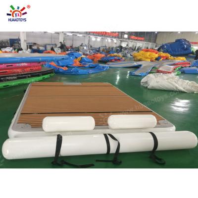 China Drop Stitch PVC Ocean Multi Person Party Floating Dock Jet Ski Inflatable Inflatable Dock Platform for sale