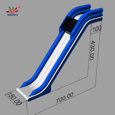 China Inflatable PVC Tarpaulim Commercial 0.9mm PVC Water For Floating Adult Super Sale Fun Air Pontoon In Boat Inflatables Games Boat Slide for sale