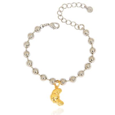 China Women Gold And Silver New Niuniu Wealth Chain Ball Female Long Color Bracelet for sale