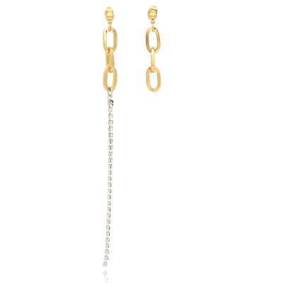 China Women's chain jewelry light luxury wind 18K gold simple and soft temperament popular earrings for sale