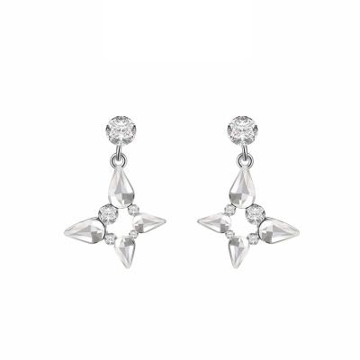 China Hot Selling High Quality 925 Diamond Butterfly Woman All-match Silver Fashionable Ins Style Stud Earrings For Women for sale