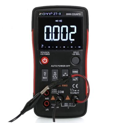 China ZOYI LCD Display Reverse RMS Best Selling True Multimeters ZT-X For Voltage Resistance Continuity Amps Capacitance Measurement for sale